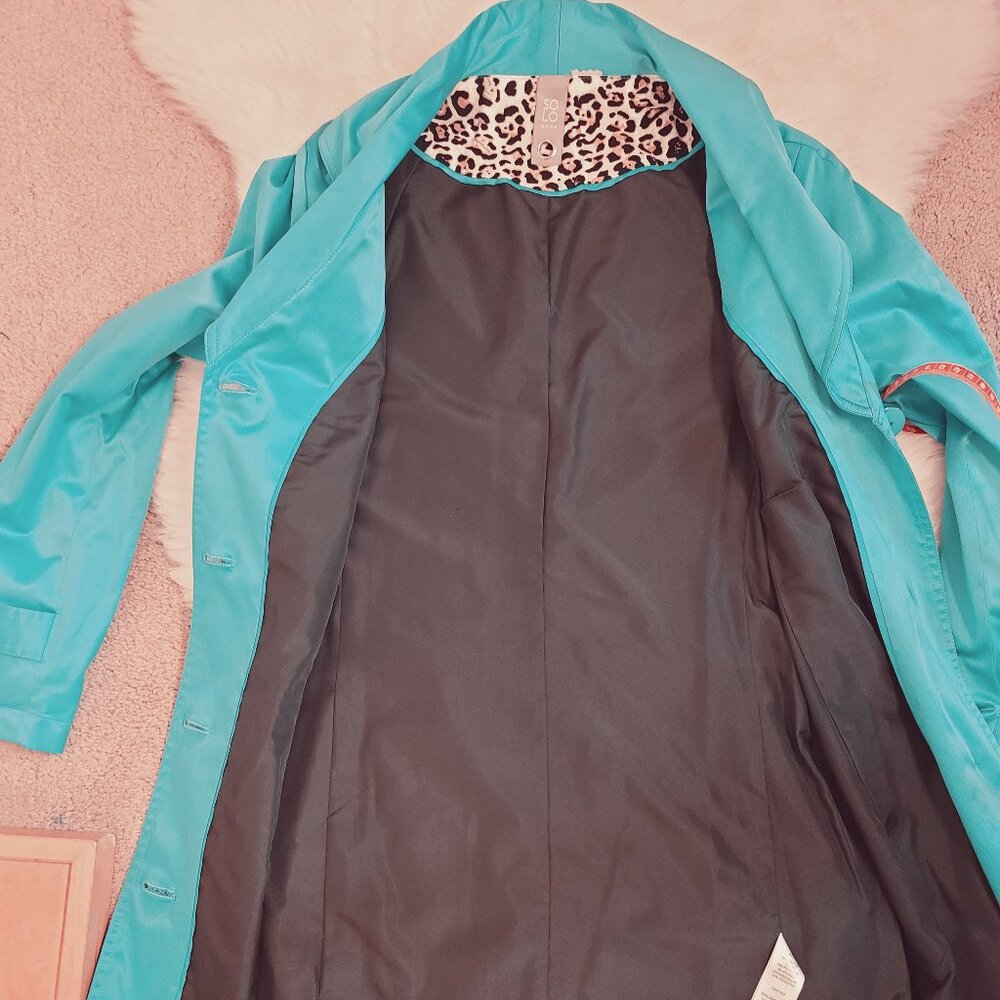 Solo Moda Teal Spring Coat - Picture 5 of 7